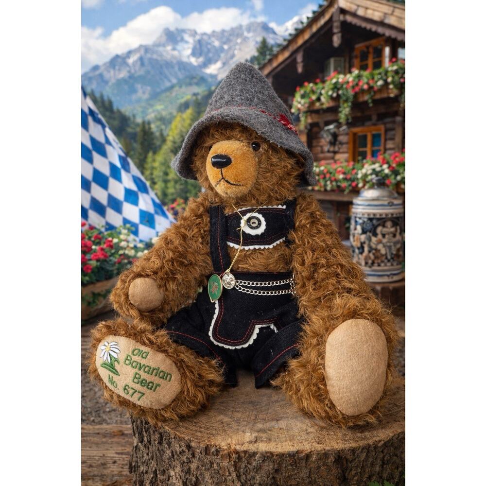 Hermann Old Bavarian Bear Mohair Ltd Ed #677/2000 Germany w Box & Tags